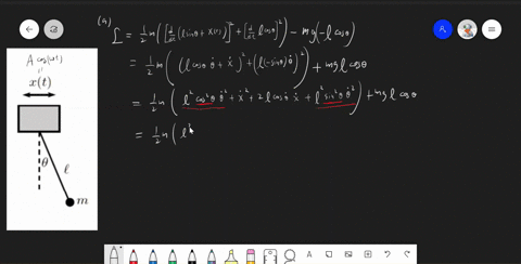 question-3-a-pendulum-consists-of-a-mass-m-and-a-massless-stick-of-length-the-pendulum-support-oscillated-horizontally-with-position-given-by-ct-acoswt-as-scen-in-the-figure-show-that-the-la-25261