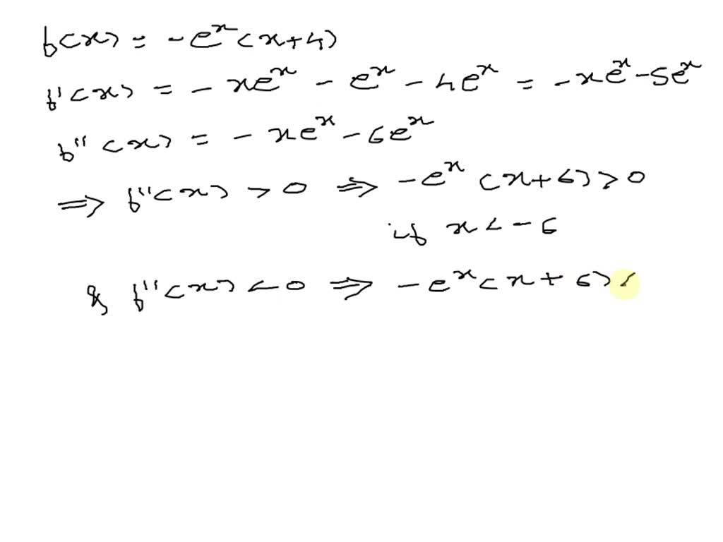 Solved Find The Values Of X For Wich Ine Given Function Concave Up Ine Values Of X For Which It