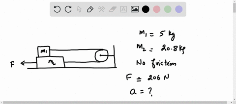 block-of-mass-m1-5-kg-rests-on-another-block-of-mass-m2-208-kg-and-the-two-are-connected-by-massless-cord-passing-through-pulley-of-negligible-mass-if-there-is-no-friction-anywhere-in-the-sy-43035