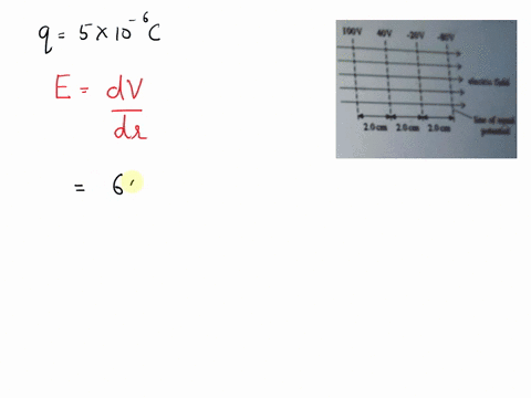 a-uniform-electric-20-cm-field-has-lines-of-equal-apart-as-shown-in-the-figure-potential-that-are-spaced-in-the-field-which-of-the-a-charge-following-0f50-ac-is-placed-exerted-on-the-is-the-43993