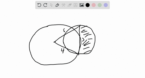 two-circles-with-radii-of-3-m-and-5-m-respectively-are-4-m-apart-find-the-area-of-the-portion-of-the-smaller-circle-outside-the-larger-circle-91167