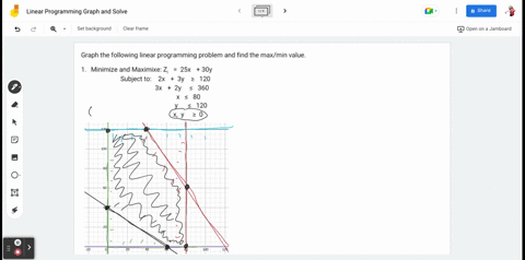 graph-the-following-linear-programming-problem-and-find-the-maxmin-value-minimize-and-maximixe-z-25x-30y-subject-to-2x-3y-120-3x-2y-360-80-7120-2-0-10173