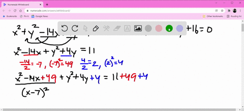 complete-the-square-in-order-to-put-the-equation-into-standard-form-identify-the-center-and-the-radius-of-the-circle-draw-the-circle-a-x2-y2-14x-4y-11-b-x2-y2-6x-8y-16-0