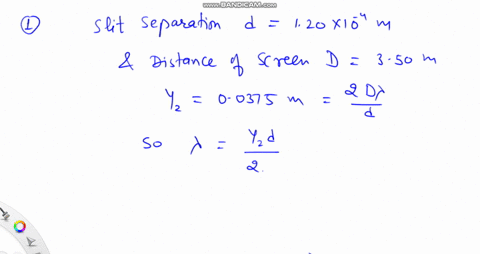 show-schematic-diagrams-of-light-source-slit-intensity-pattern-on-screen-etc-along-with-your-calculations-1-in-a-youngs-double-slit-experiment-the-separation-between-the-slits-is-120-104-m-a-69495