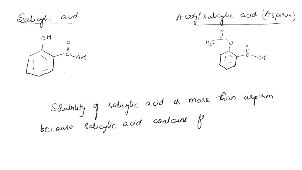 SOLVED Synthesis of Aspirin lab. 1. Explain the solubility and melting