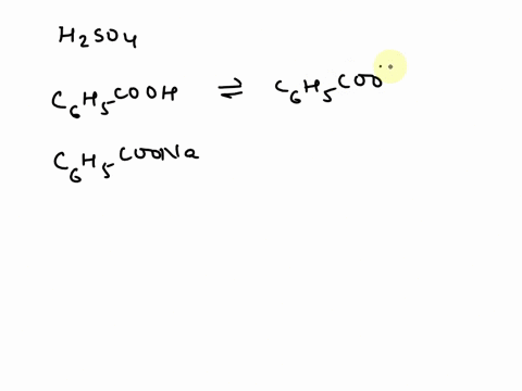 what-reaction-occurs-as-a-sulphuric-acid-solution-is-added-to-a-solution-containing-equal-concentrations-of-benzoic-acid-and-sodium-benzoate-select-one-a-c6h5coo-h-c6h5cooh-b-c6h5cooh-h2so4-53582