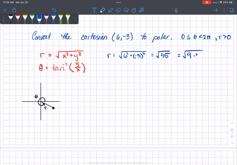 convert-the-cartesian-coordinate-6-3-to-polar-coordinates-0-0-2t-r-0-3v5-enter-exact-value-97373