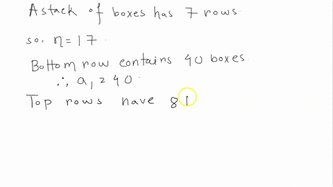 a-stack-of-boxes-has-17-rows-the-bottom-row-has-40-boxes-and-the-top-row-has-8-boxes-assuming-the-sequence-of-numbers-that-goven-of-boxes-in-suceeding-row-is-arithmetic-how-many-boxes-does-t-42843