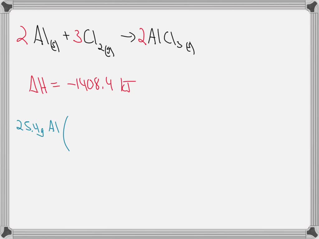 SOLVED Calculate how much heat is released with 25.4 g of Aluminum