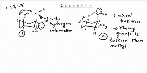 the-preferred-conformations-of-both-1-methyl-i-phenylcyclohexane-and-2-methyl-2-phenyl-13-dioxane-have-the-phenyl-group-in-the-axial-orientation-even-though-the-conformational-free-energy-of-92333