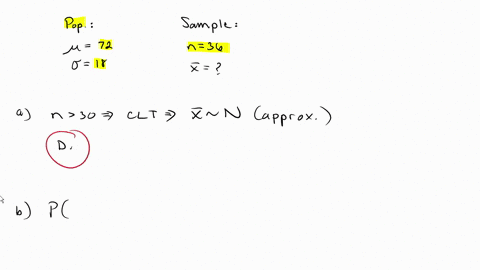 suppose-a-simple-random-sample-of-size-n-36-is-obtained-from-a-population-with-72-and-0-18-a-describe-the-sampling-distribution-of-x-b-what-is-p-x-7755-a-choose-the-correct-description-of-th-23727