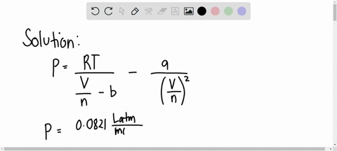 use-the-van-der-waals-equation-to-calculate-the-pressure-exerted-by-228-mol-of-ammonia-at-22-c-in-a-141-l-container-the-van-der-waals-constants-for-ammonia-are-a-400-l2atmmol2-and-b-00400-lm-70878