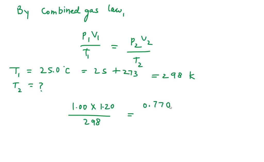 SOLVED A 1.20 L weather balloon on the ground has a temperature ofN