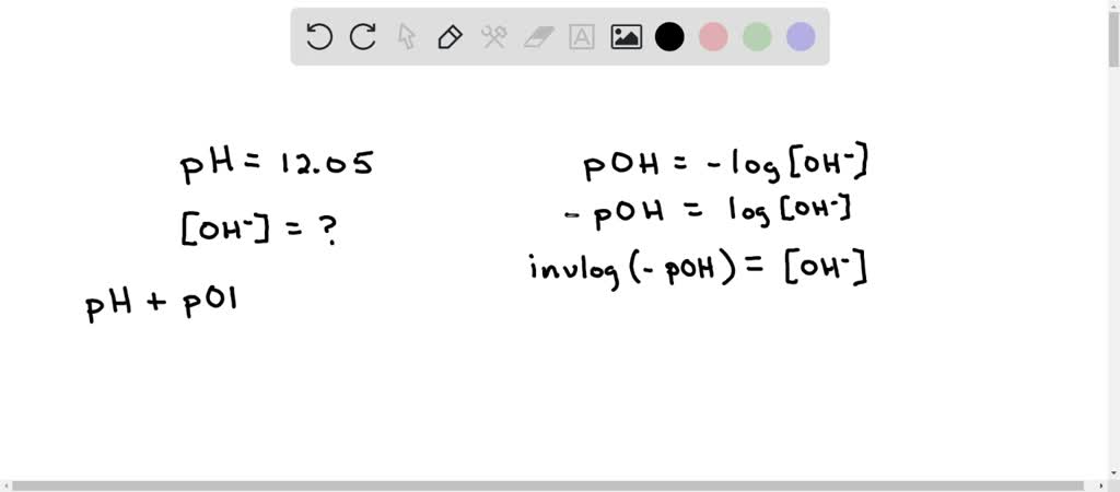 SOLVED: The pH of a NaOH solution is 12.05. What is the concentration ...