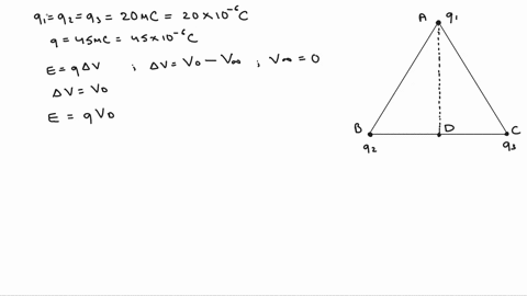 identical-point-charges-20-pc-are-placed-at-the-corners-of-an-equilateral-triangle-with-sides-of-20-m-length_-how-much-external-energy-is-required-to-bring-a-charge-of-45-hc-from-infinity-to-77187