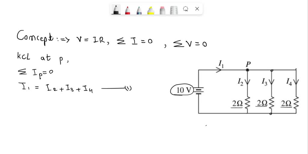 SOLVED 13 12 10 V 20 20 20 In the circuit above, the current through