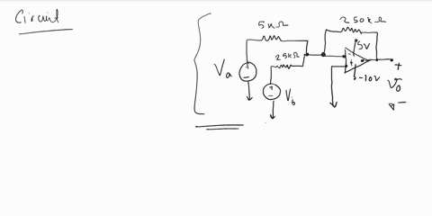 a-find-vo-in-the-circuit-shown-if-va-01v-and-vb-025v-b-if-vb-025v-how-large-can-va-be-before-the-op-amp-saturates-c-if-va-01v-how-large-can-vb-be-before-the-op-amp-saturates-d-repeat-a-b-and-47754