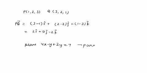 find-a-plane-through-the-points-p11-2-3-p23-2-1-and-perpendicular-to-the-plane-4x-y-2z-7-83083