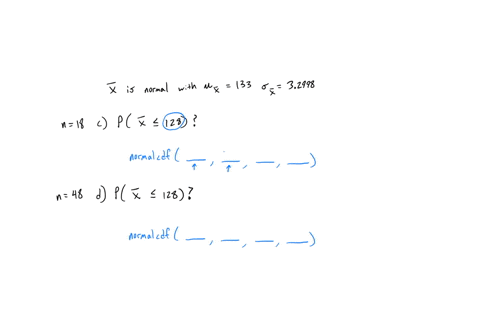 suppose-the-lengths-of-the-pregnancies-of-certain-animal-are-approximately-normally-distributed-with-mean-h-133-days-and-standard-deviation-0-14-days-complete-parts-a-through-below-the-sampl-71258