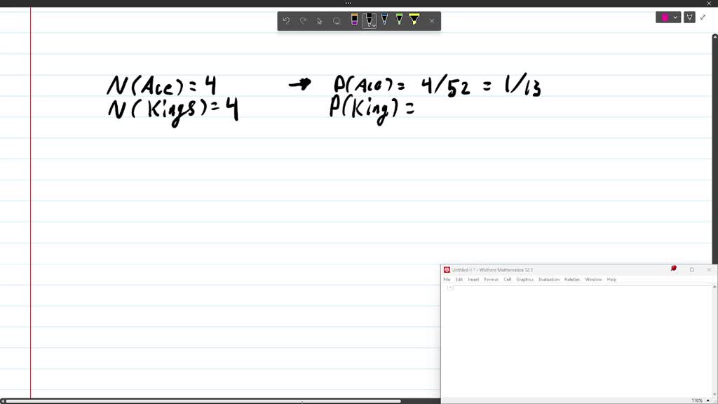 SOLVED In a deck of standard playing cards, what is the probability of