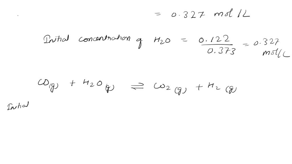 SOLVED Fuel engineers use the extent of the change from CO and H2O to