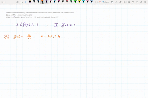 for-each-of-the-following-determine-the-constant-c-so-that-f-satisfies-the-conditions-of-being-pmf-for-a-random-variable-x-a-f-c-xcx1234-b-f-r-c-i-123-10-c-f-r-cr12-t-0123-37815