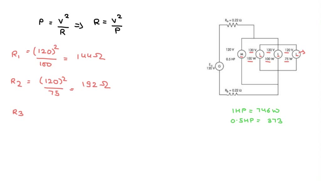 Solved Use the diagram to determine total resistance. (Round