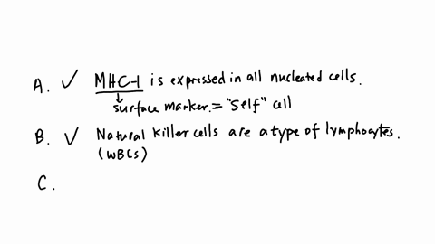which-of-these-statements-are-correct-and-which-are-incorrect-note-mhc-1-is-class-1-major-histocompatibility-complex-mhc-1-is-expressed-on-the-surface-of-all-healthy-nucleated-human-cells-nk-cells-are
