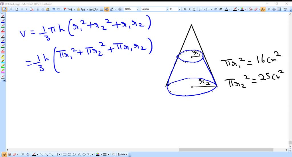 SOLVED: Find the volume of a spherical cone whose base segment has an ...