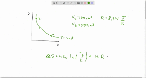 an-ideal-gas-of-3-moles-expands-at-a-constant-temperature-of-450-k-from-a-volume-of-100-cm3-to-a-volume-of-250-cm3-determine-the-change-in-entropy