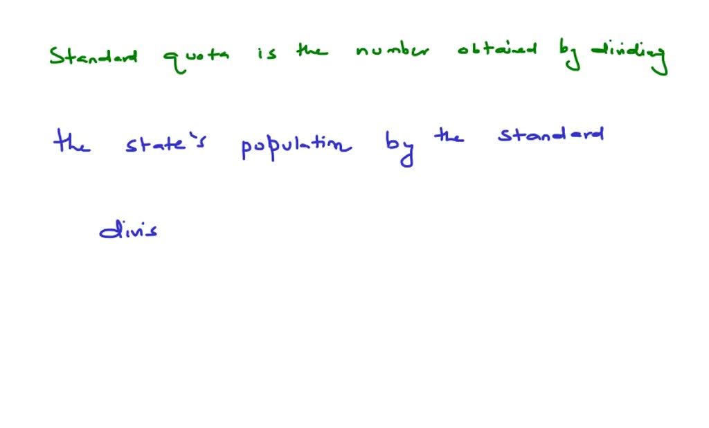SOLVED standard quota and geometric means