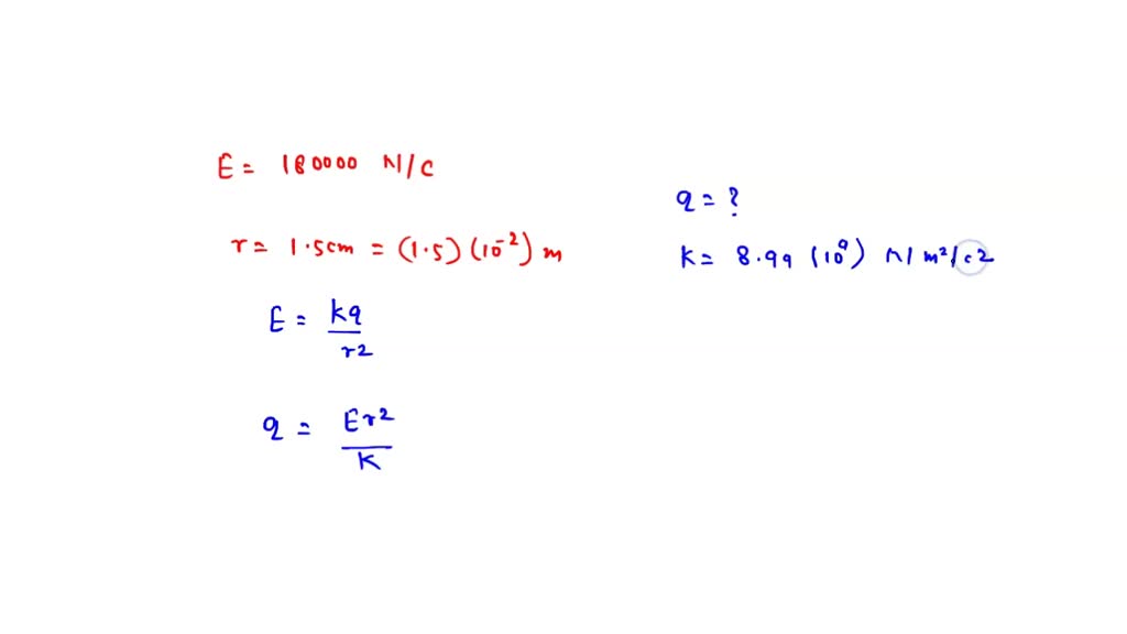 SOLVED: The electric field 1.5 cm from a very small charged object ...