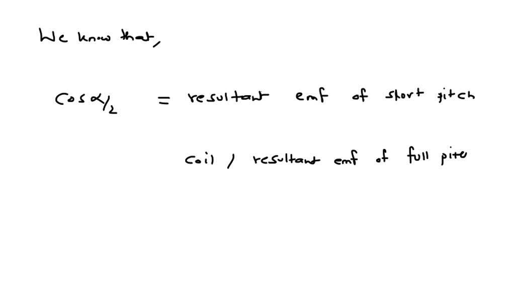 SOLVED 6. The induced emf in each coil side of a certain alternator