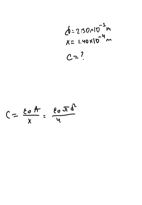 a-parallel-plate-capacitor-is-made-of-two-circular-plates-each-with-a-diameter-of-250x10-3-m-the-plates-of-this-capacitor-are-separated-by-a-space-of-140x10-4-m-assuming-that-the-capacitor-i-42168