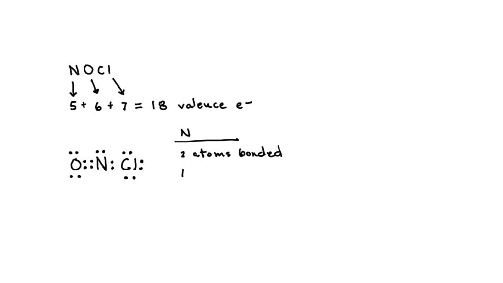 SOLVED: The Lewis diagram for NOCl is: Recall that for predicting ...
