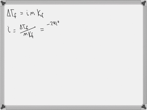 the-experimentally-measured-freezing-point-of-a-125-m-aqueous-solution-of-fecl3-is-791c-the-freezing-point-depression-constant-for-water-is-kf-186cm-assume-the-freezing-point-of-pure-water-i-03136