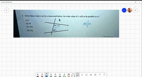 given-lines-m-and-cut-by-transversal-below-for-hat-value-of-x-will-m-be-parallel-t0-n-17-2-49-3-22-4-25-10951