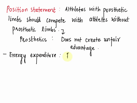formulate-a-position-statement-should-athletes-with-prosthetic-limbs-be-permitted-to-compete-against-athletes-without-prosthetic-limbs-ie-does-have-prosthetic-limbs-create-an-unfair-advantag-96679