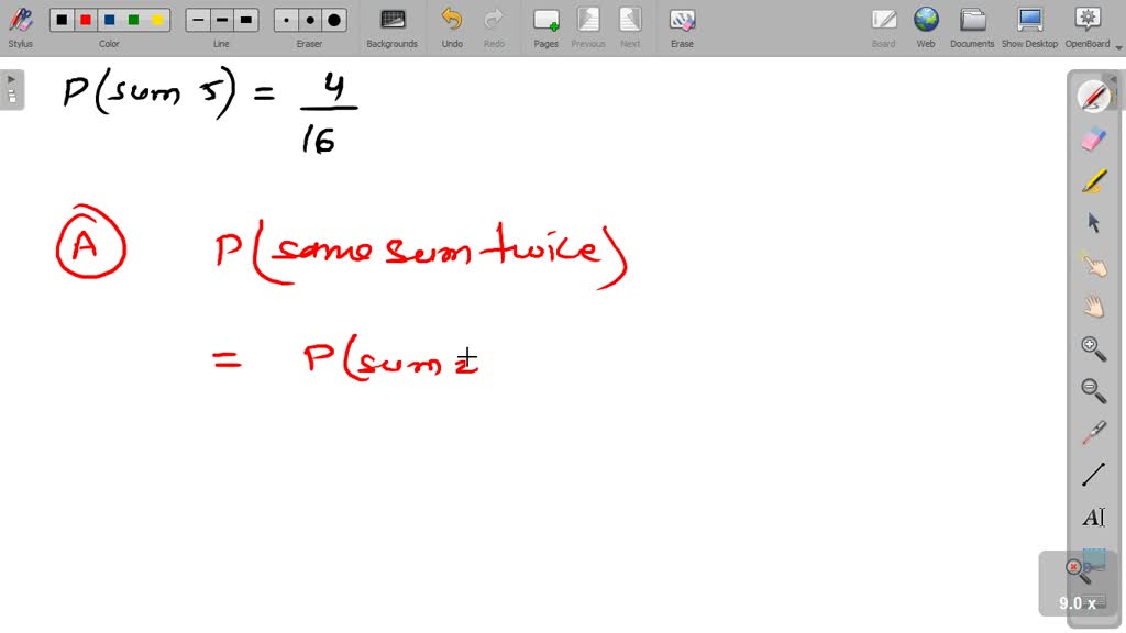 SOLVED a). Rolling two foursided dice, what’s the likelihood of