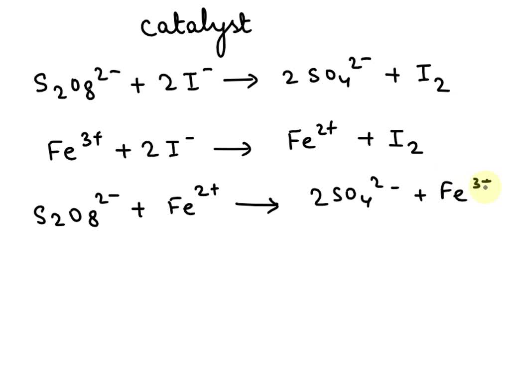 SOLVED: Peroxodisulfate Ion Can Oxidize Iodide Ions (I-) To, 03/26/2024