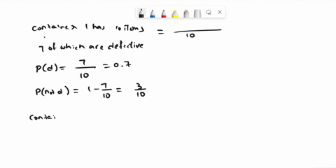 container-1-has-10-items-7-of-which-are-defective-container-2-has-6-items-4-of-which-are-defective-if-one-item-is-drawn-from-each-container-what-is-the-probability-that-both-items-are-not-de-41193