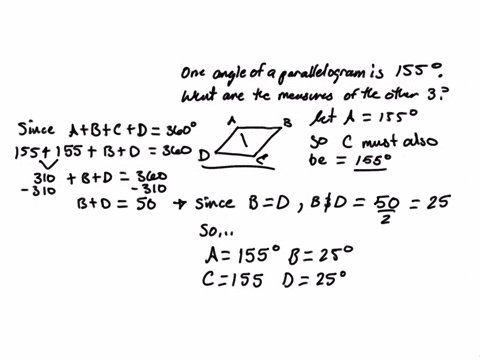one-angle-of-a-parallelogram-measures-155-what-are-the-measures-of-the-other-three-angles-in-the-parallelogram-38906