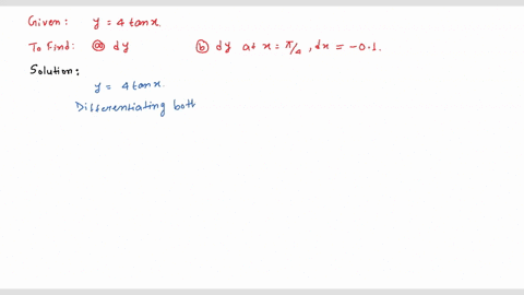 a-find-the-differential-dy-y-4-tan-x-dy-b-evaluate-dy-for-the-given-values-of-x-and-dx-x-t4-dx-01-dy-48613
