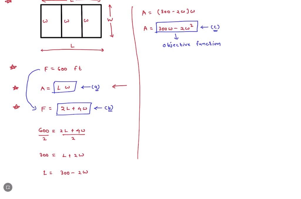 Rectangular Storage Area SOLVED: -/4 points A company wants to fence rectangular storage area ...
