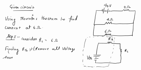step-by-step-explanation-please-2use-thevenins-theorem-to-find-the-current-flowing-in-the-6-resistor-shown-below-and-the-power-dissipated-in-the-4-resistor-2162-a-4207-w-5-492-692-52287