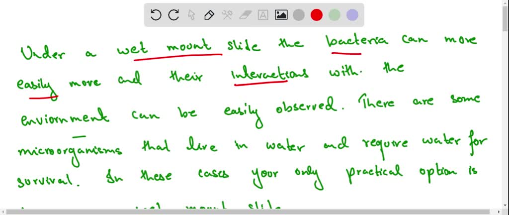 what are advantages to using a wet mount slide preparation select
