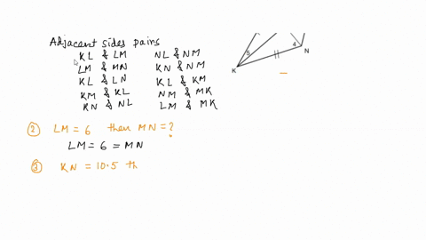 consider-kite-klmn-on-the-right-1-name-the-pairs-of-congruent-and-adjacent-sides-2-if-lm-6what-is-mn-3-if-kn-105what-is-kl-4-ifln-7-cm-and-km-13-cm-what-is-the-area_-5-if-the-area-is-9-cm2-a-73236