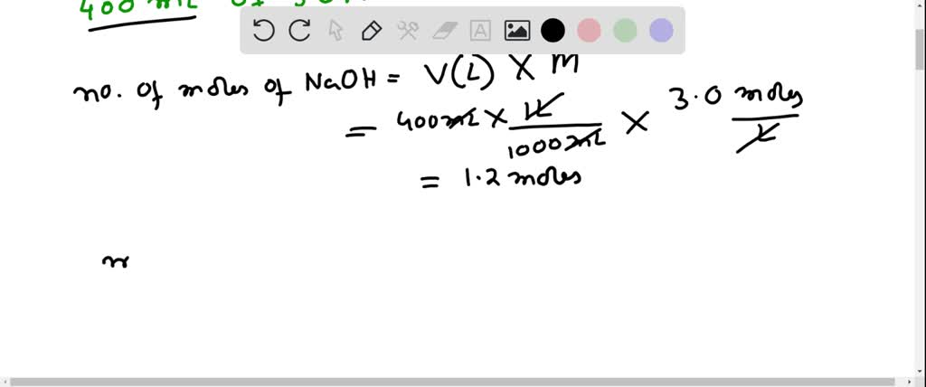 SOLVED: the molar mass of NaOH is 40g. how many grams of NaOH will be