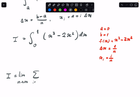 3-points-if-f-is-integrable-on-a-b-then-int_ab-fx-d-xlim-_n-rightarrow-infty-sum_i1n-fleftx_iright-delta-x-where-delta-xfracb-an-and-x_iai-delta-x-use-this-definition-of-the-intergral-to-evaluate-in-4