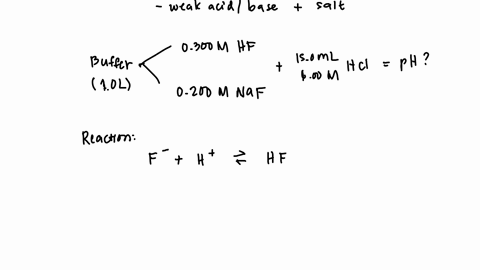 calculate-the-ph-of-a-solution-made-with-0300-m-of-hf-ka-68-10-4-and-0200-m-of-naf-after-the-addition-of-150-ml-of-100-m-of-hci-to-the-original-buffered-solution-volume-of-10-l-78022